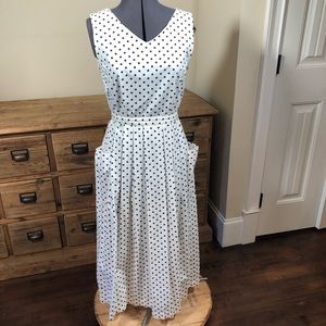 Silver Fern Dress Back Cut-Out Blue & White